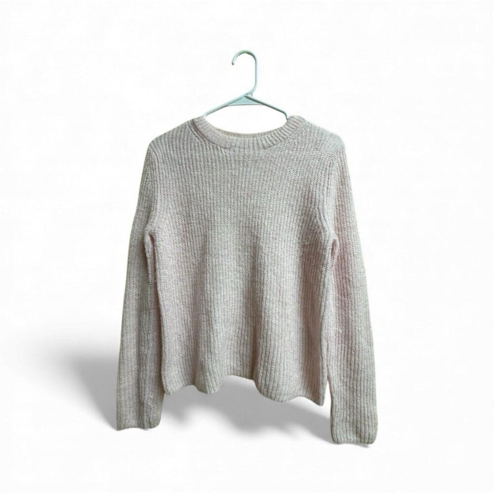 Banana Republic Alpaca Wool Blend Sweater Xs Pink Soft Lightweight Knit Top